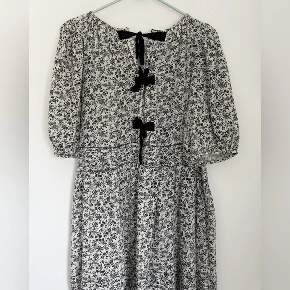 The Great Medium Songbird Bow-Back Midi Dress Tie Back - Picture 7 of 13